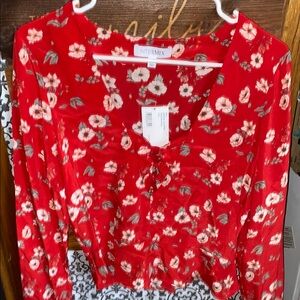 Intermix Scarlet Floral Top